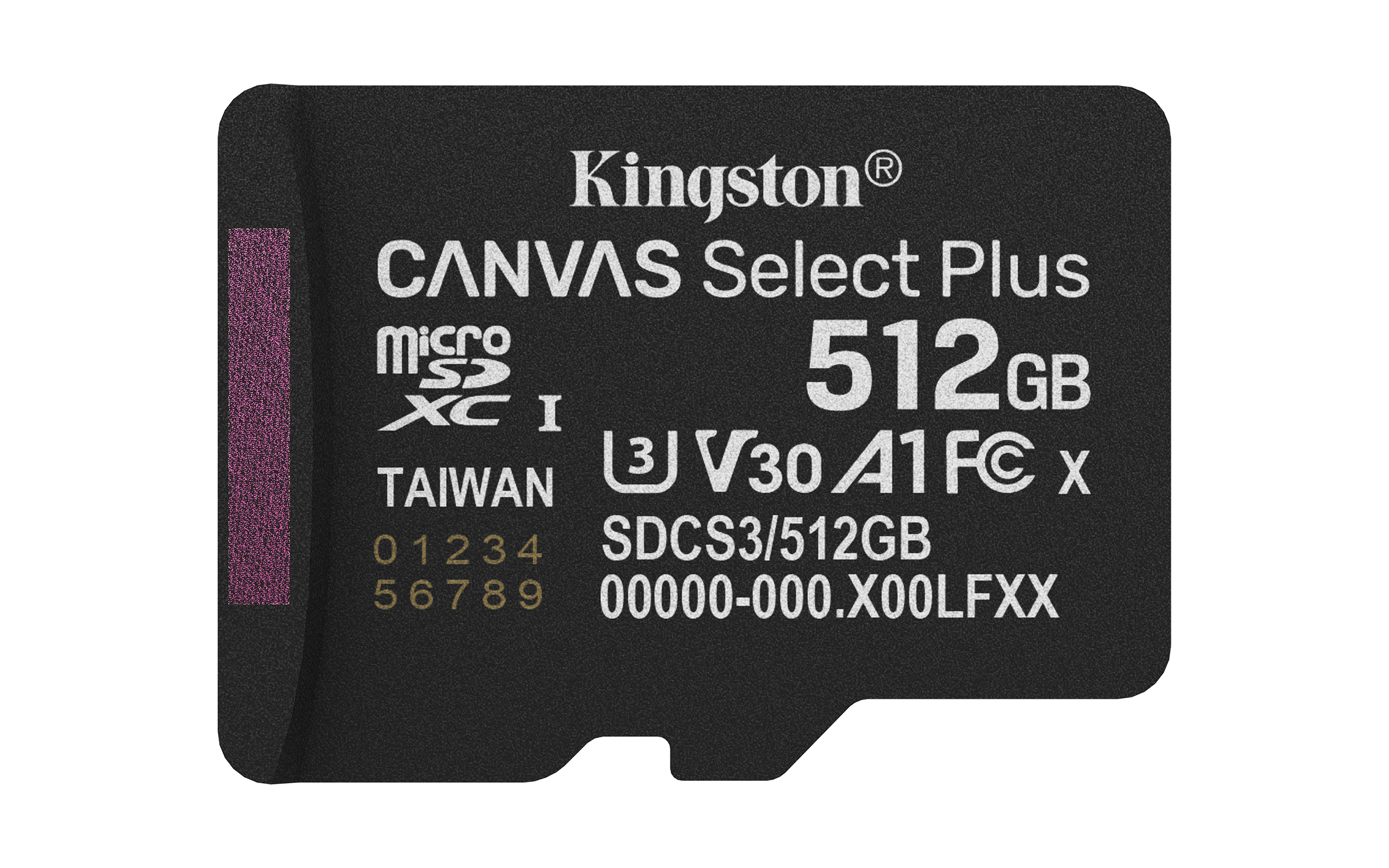 Kingston Technology 512GB micSDXC Canvas Select Plus Gen3 150R A1 enkel pakket zonder ADP