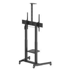Manhattan Trolley voor TV’s en monitoren (met slinger), voor schermen 37"–120", VESA-compatibiliteit: van 200x200 tot 1000x600 mm (controleer de afmetingen van de vier montagegaten aan de achterzijde), max. 120 kg, hoogte 1180–1630 mm, zwart - Afbeelding 6