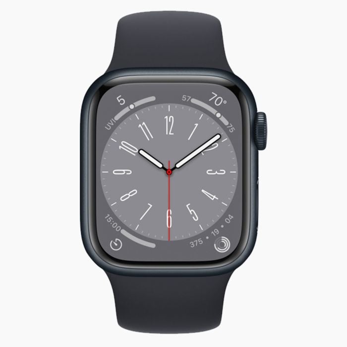 Forza Refurbished Apple Watch Series 8 45mm Zwart 4G - Licht gebruikt