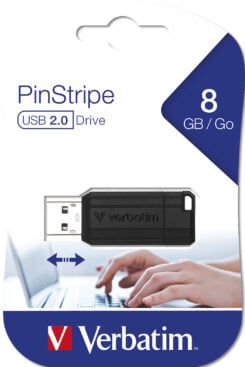 Verbatim PinStripe - USB-Stick8 GB - Zwart - Afbeelding 3