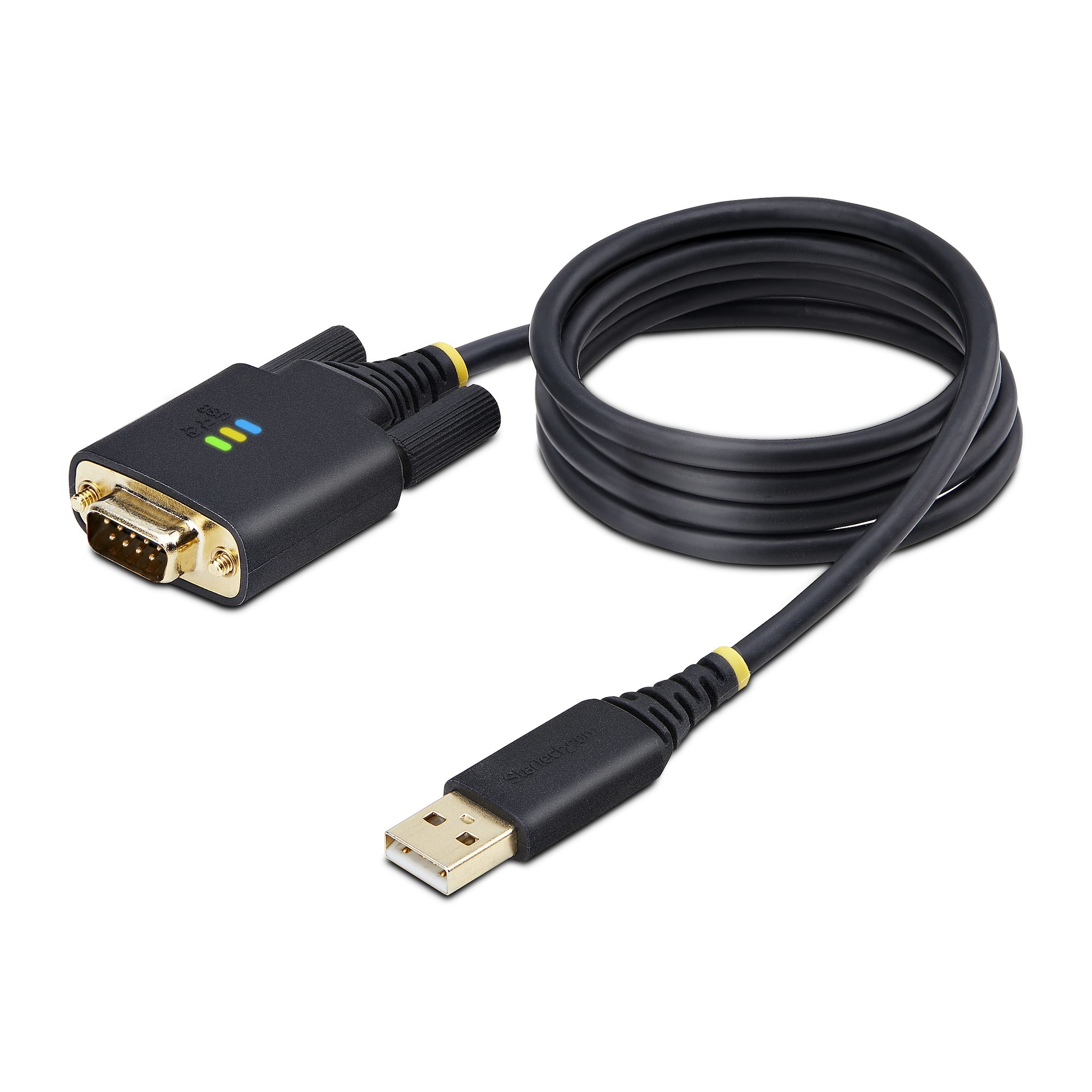 StarTech.com 1m USB naar Seriëel Adapter Kabel, COM Retention, Verwisselbare Schroeven/Moeren, USB-A naar RS232 DB9 Converter, FTDI IC, ESD Bescherming, Windows/macOS/Linux - Afbeelding 2