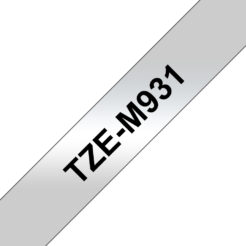 Brother TZE-M931 labelprinter-tape Zwart op zilver - Afbeelding 2
