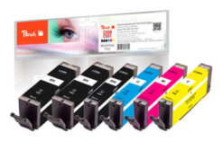 Peach PI100-328 inktcartridge 6 stuk(s) Compatibel Normaal rendement Zwart, Blauw, Roze, Geel