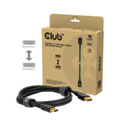 CLUB3D DisplayPort™ 2.1 VESA DP80 Gecertificeerd Kabel 8K240Hz 2m/6.56ft