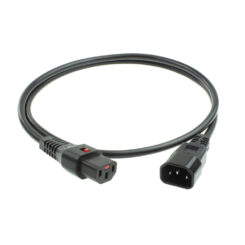 ACT Netsnoer C13 IEC Lock - C14 zwart 2 m, PC1021, 5-Pack - Afbeelding 3
