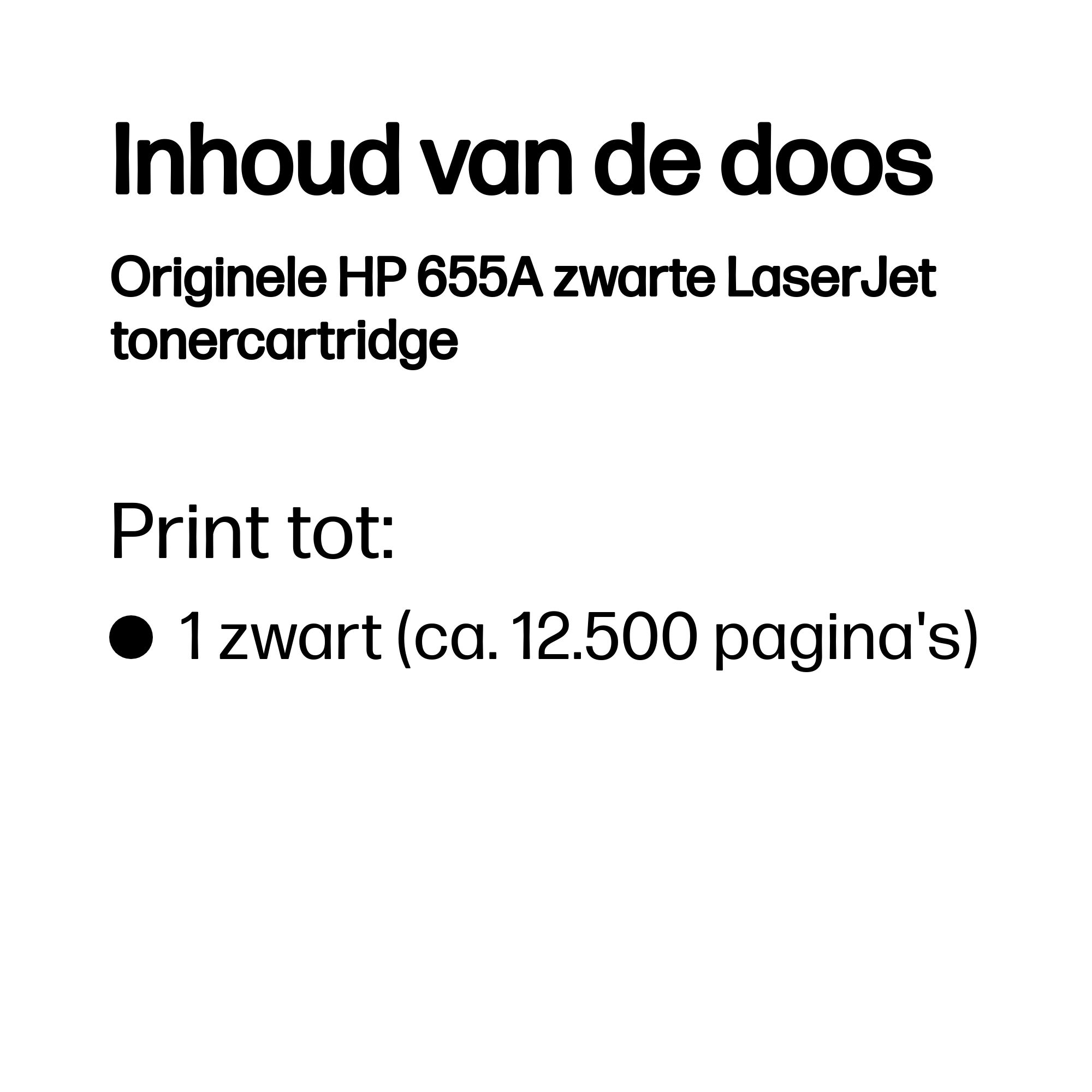 HP Originele 655A zwarte LaserJet tonercartridge - Afbeelding 4