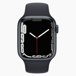 Forza Refurbished Apple Watch Series 7 45 mm Aluminium zwart wifi met zwart sportbandje - zichtbaar gebruikt