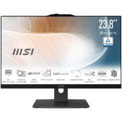 MSI Modern AM242TP 1M-1230EU Intel Core 3 100U 60,5 cm (23.8") 1920 x 1080 Pixels Touchscreen Alles-in-één-pc 8 GB DDR5-SDRAM 256 GB SSD Windows 11 Pro Wi-Fi 6E (802.11ax) Zwart