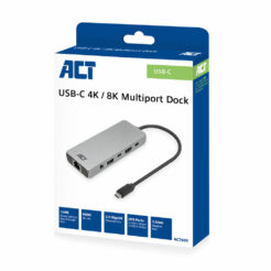 ACT USB-C 4K / 8K 30Hz dockingstation voor 1 HDMI monitor, 2,5 Gigabit ethernet, USB-C 10Gbps, USB-A 10Gbps, 3,5mm audio, PD pass-through - Afbeelding 3