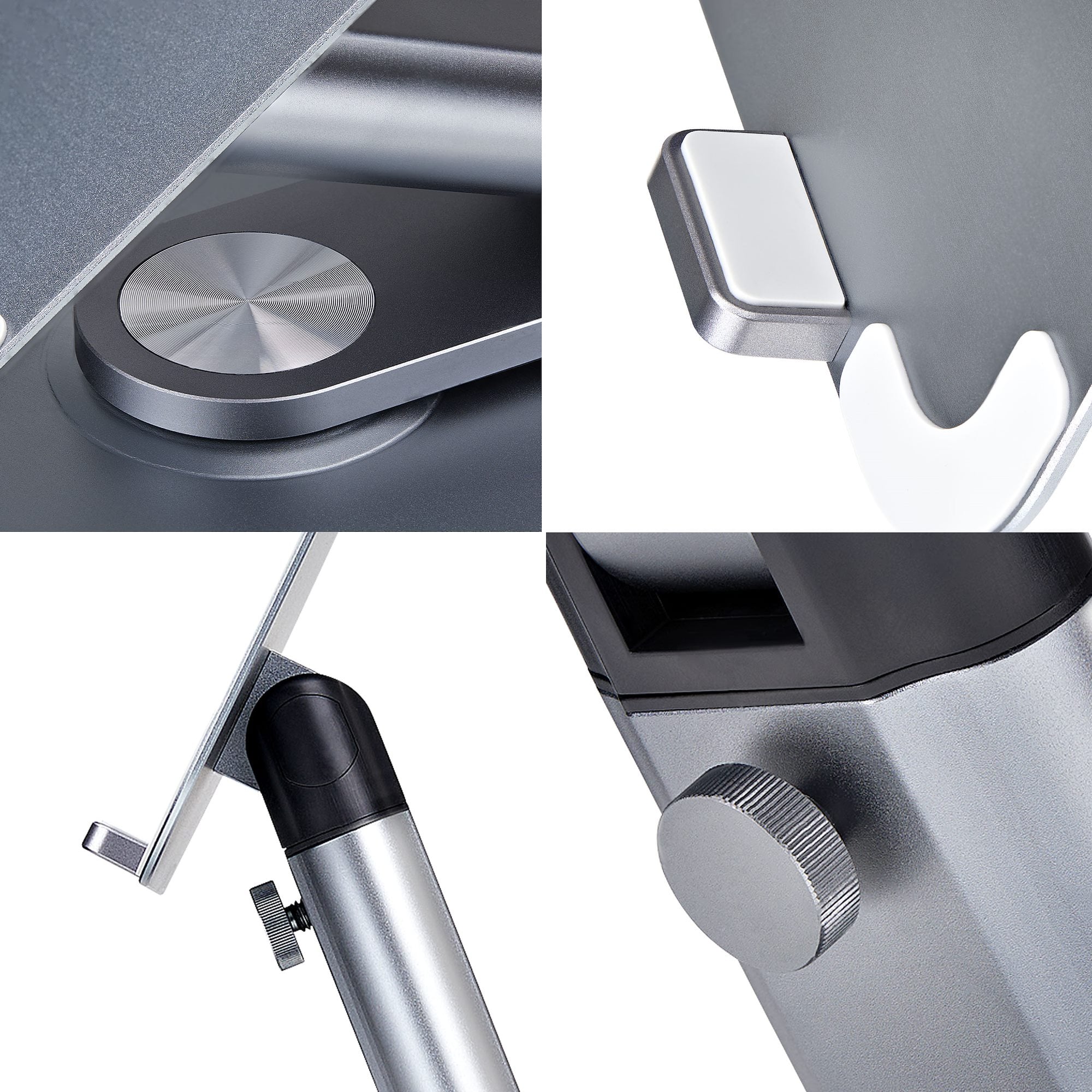 StarTech.com Telescopische Laptopstandaard, 360 Roterende Voet, Draaibare Laptophouder voor Bureau, In Hoogte Verstelbaar & Kantelbaar, Max 5kg, Aluminium - Afbeelding 5