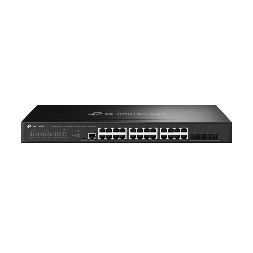TP-Link Omada SG3428X-M2 netwerk-switch Managed L2+ 2.5G Ethernet (100/1000/2500) 1U Zwart - Afbeelding 2