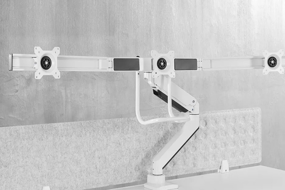 Neomounts NM-D775DX3WHITE flat panel bureau steun 68,6 cm (27") Wit - Afbeelding 11