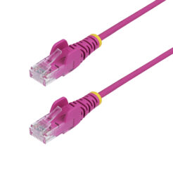 StarTech.com 2m Dunne CAT6 Ethernet Kabel, Roze, Snagless, 100W PoE, UTP, LSZH, 28AWG Pure Koperdraad, Slim RJ45 Netwerk Patchkabel met Trekontlasting, Fluke Getest