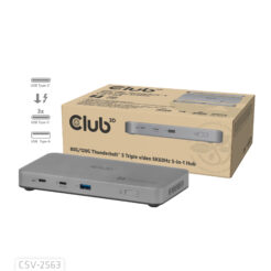 CLUB3D CSV-2563 5-1 Thunderbolt™ 5 Hub Triple video 5K60Hz Thunderbolt™ Share Certifi ed 180W