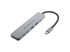 Conceptronic DONN33G laptop dock & poortreplicator Bedraad USB 3.2 Gen 1 (3.1 Gen 1) Type-C Zilver