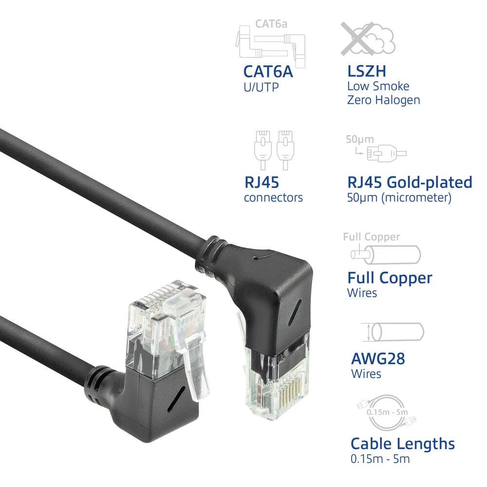 ACT DD7900 netwerkkabel Zwart 0,5 m Cat6a U/UTP (UTP) - Afbeelding 4