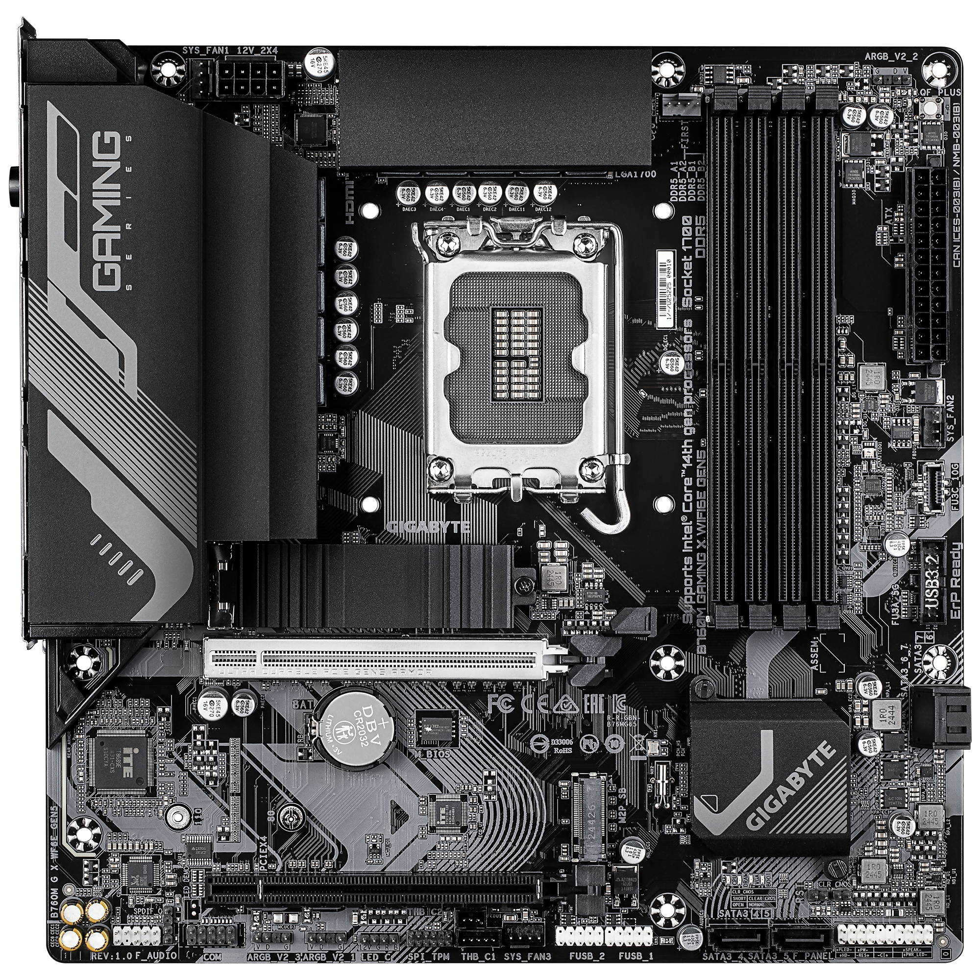 GIGABYTE B760M GAMING X WIFI6E GEN5 Intel B760 LGA 1700 micro ATX - Afbeelding 3