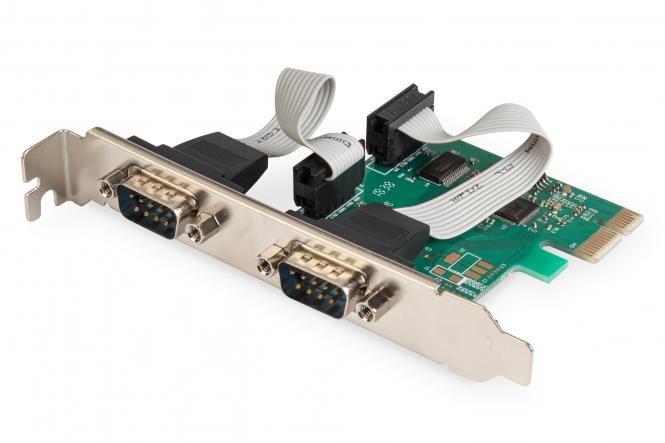 DIGITUS PCI Expr Card 2x D-Sub9 seriell Ports + LowProfile retail