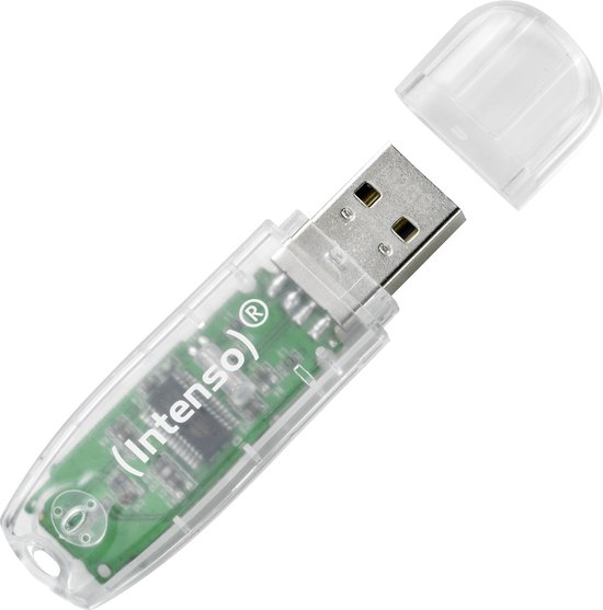 Intenso USB-Stick 32GB 2.0 Rainbow line transparant