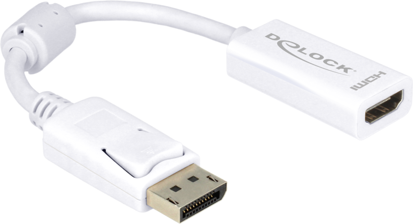 DELOCK Displayport Adapter DP -> HDMI St/Bu 0.22m Kabel weiß