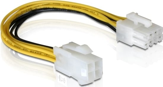 DELOCK Stroomkabel 8pin EPS -> 4pin ATX St/Bu 0.15m