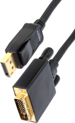 DELOCK Displayport Kabel DP -> DVI(24+1) St/St 1.00m zwart