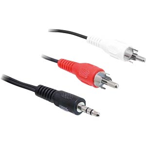 DELOCK Audiokabel 3,5mm stereo -> 2x Cinch St/St 5.00m