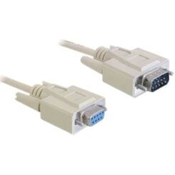 DELOCK Serieel-Verl. D-Sub9 -> D-Sub9 St/Bu 3.00m grijs