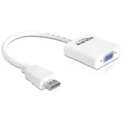 DELOCK HDMI Adapter A -> D-Sub15 St/Bu weiß