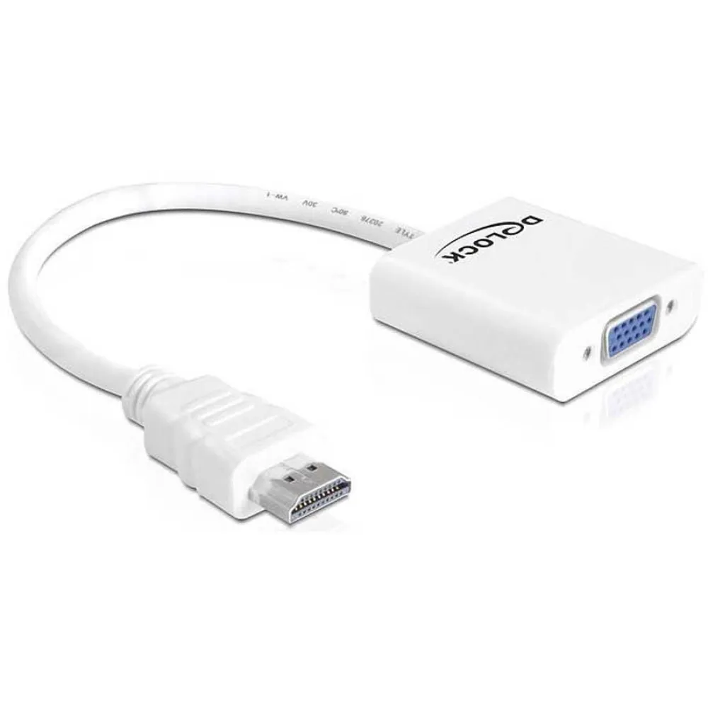 DELOCK HDMI Adapter A -> D-Sub15 St/Bu weiß