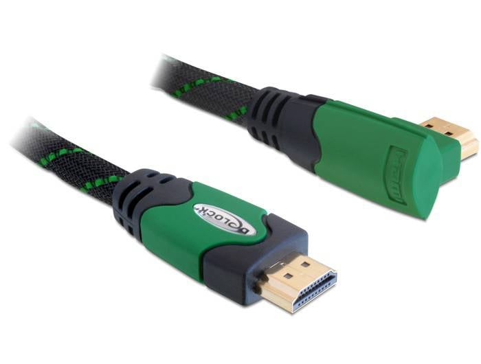 DELOCK HDMI Kabel Ethernet A -> A St/St 3.00m 90° rechts