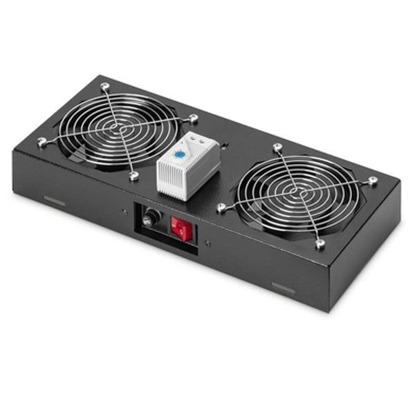 DIGITUS ventilator unit Wandbehuizing 2 koeler zwart.