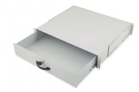 DIGITUS schuiflade 2HE 483mm grijs afsluitbaar