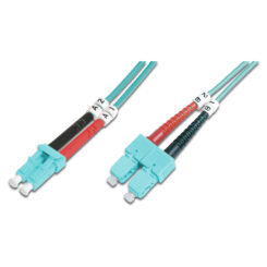 DIGITUS LWL Patchkabel LC -> SC 2.00m Multimode Duplex OM3