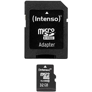 SD MicroSD Card 32GB Intenso Class10 inkl. SD Adapter