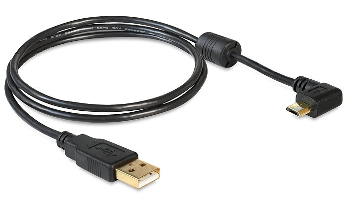 DELOCK USB Kabel A -> Micro-B 90° St/St 1.00m zwart