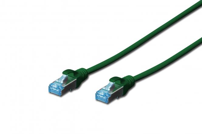 DIGITUS Patchkabel RJ45 SF/UTP Cat5e 0.50m groen plastic zak