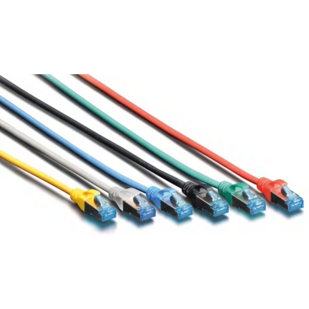 DIGITUS Patchkabel RJ45 SF/UTP Cat5e 1.00m blauw afgeschermd plastic zak
