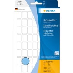 Universele etiketten 12x18mm blauw voor handmatige opschriften 1792 St.