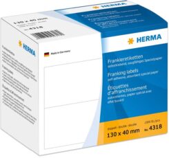 Frankeer-etiketten dubbel 130x40 1000 St.