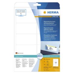 HERMA adres etiketten A4 weiß 96x50,8 mm Papier 250 St.