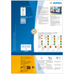HERMA Etiketten A4 rood 105x148 mm Papier mat 400 St.