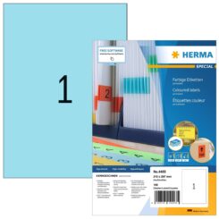 Etiketten blauw 210x297 A4 100 st.