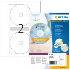 HERMA CD-Etik. Maxi A4 weiß 116 mm Papier opak 200 St.