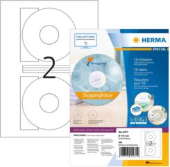 CD-etiketten wit Ø 116 A4 200 st.