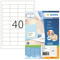 HERMA Etik. Premium A4 weiß 48,5x25,4 mm Papier 4000 St.