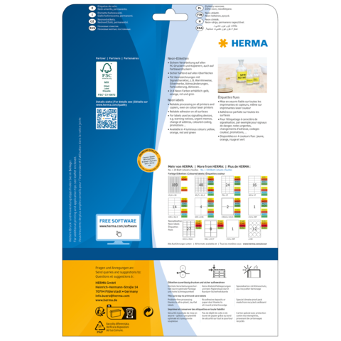 Etiketten neon-geel 99,1x67,7 A4 160 st.