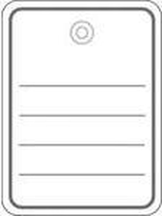 Productlabel 48x65 mm met Plasticoogje 1000 St.