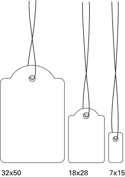 HERMA Hängeetiketten 15x24 mm met Faden weiß 1000 St.