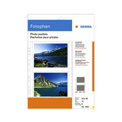 HERMA Fotosichthüllen 130 x 180 mm quer zwart 10 Covers